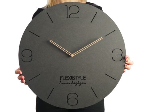 Uhr für zu Hause FLEXISTYLE-Wanduhr, Grautöne, 50 cm