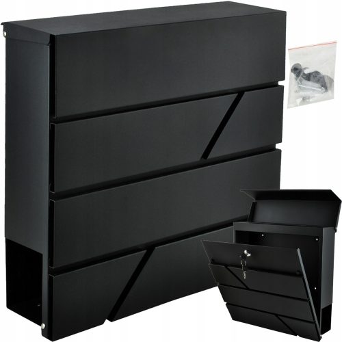 Malatec S6238 Briefkasten, Anthrazit