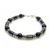  Herren-Rollenarmband aus Onyx und Hämatit