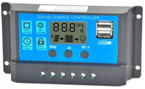 10A PWM Solarladeregler 12V 24V mit USB