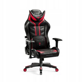    Diablo Chairs X-RAY Gaming-Stuhl, schwarzes und rotes Öko-Leder