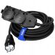  Hilark-Verlängerungskabel, Garten, 10 m, 4 Stück, schwarz