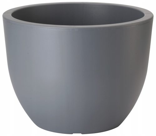  Form-Plastic Blumentopf 39,5 cm x 39,5 x 29,5 cm Durchmesser 39,5 cm Kunststofftöne in Grau und Silber