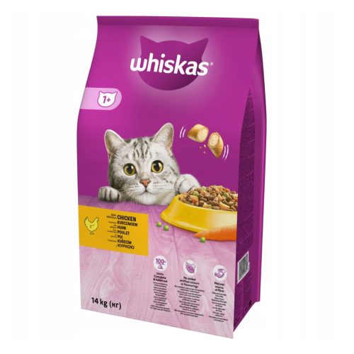  Whiskas Steriles Trockenfutter für Katzen mit Huhn, 14 kg