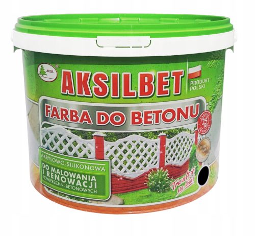 Acrylfarbe für Beton, Wand Aksil 10 l Mattweiß