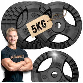    Set mit 20 kg Gusseisengewichten für Lenker, Heim-Fitnessstudio, Fitness, 4 x 5 kg