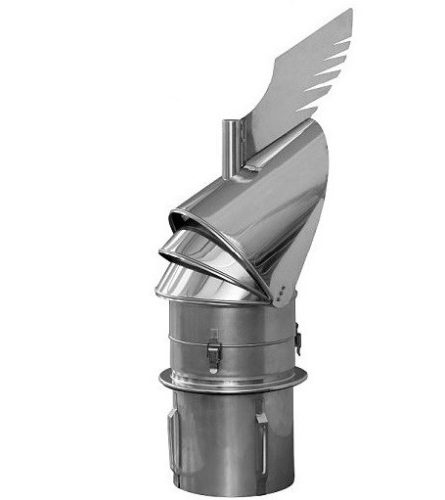 Darco-Schornsteinaufsatz, säurebeständiger Stahl, 44 x 73 cm, Durchmesser 20 cm