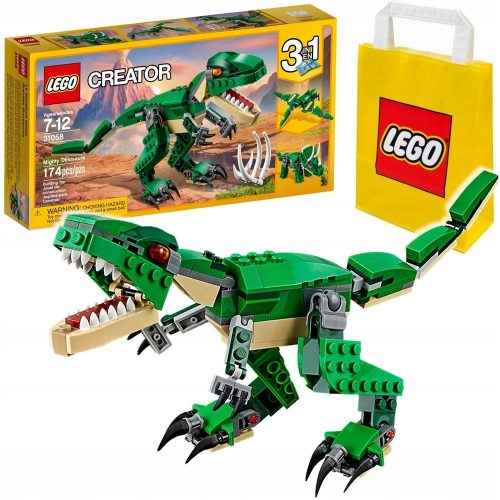  LEGO Creator 3 in 1 31058 Mächtige Dinosaurier + LEGO Papiertüte 001-2021-2022-2023-2024