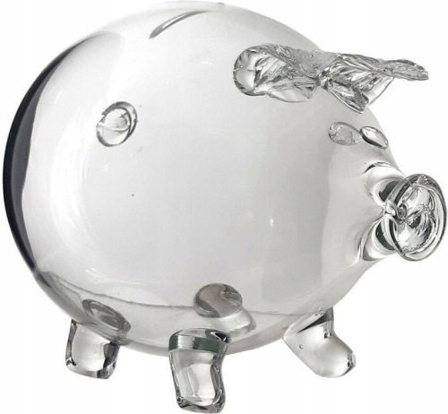  Großes Sparschwein aus Glas, Geschenk aus dickem Glas