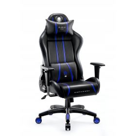    Diablo Chairs X-One 2.0 Gaming-Stuhl, schwarzes und blaues Kunstleder