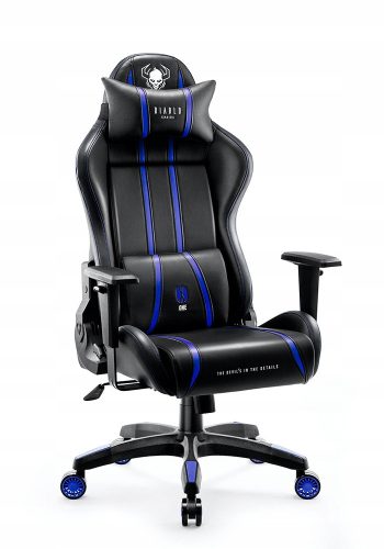  Diablo Chairs X-One 2.0 Gaming-Stuhl, schwarzes und blaues Kunstleder