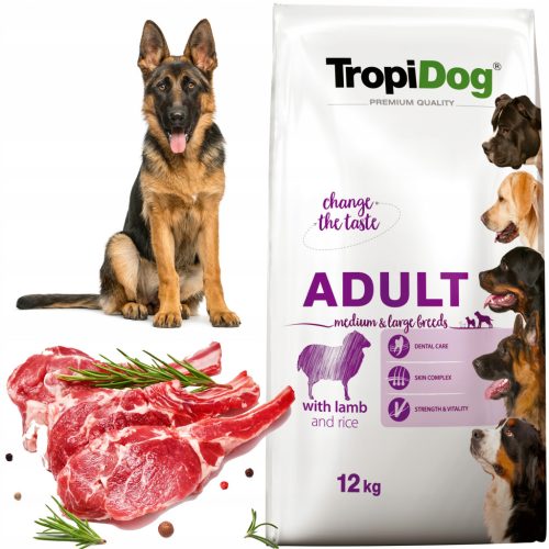  TropiDog Trockenfutter für Lamm, 12 kg