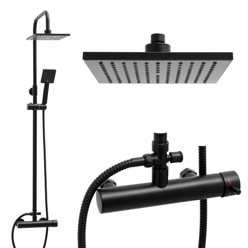Yoka Home Flova schwarzes Duschpaneel
