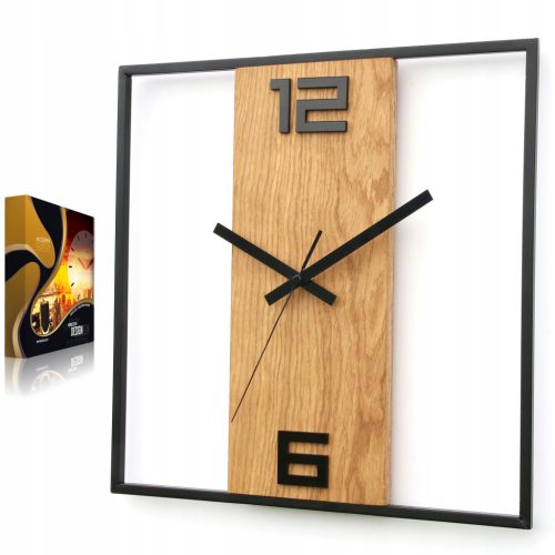  ModernClock-Wanduhr, Schwarz, Brauntöne, 33,5 cm