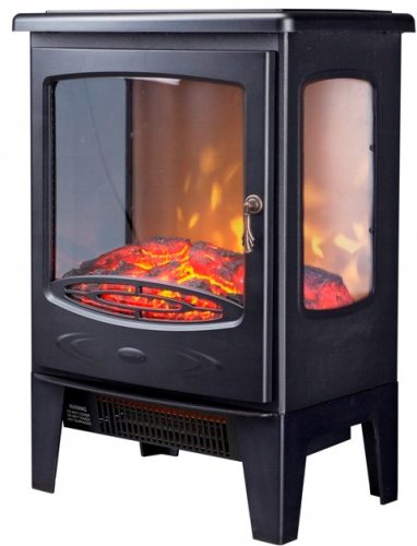Freistehender Kamin mit Heizfunktion, elektrisch Ferretti schwarz 1800 W 39 x 54 x 26 cm