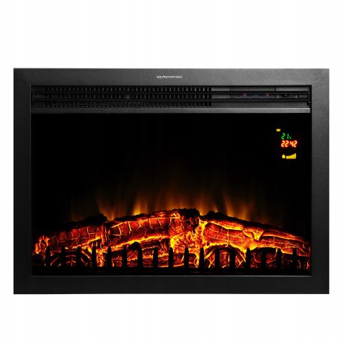 Einbaukamin mit Heizfunktion, elektrisch Ferretti schwarz 2000 W 61 x 44 x 20,5 cm