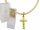  Goldene Herren-Rüstungskette, 2,5 cm lang, mit Kreuz, PR 585, kostenlose Gravur