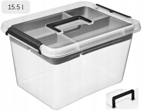 Boxen, Aufbewahrungsbehälter, Organizer Moxom Insert Box Vorratsbehälter mit Deckel 15,5 l