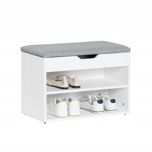  SoBuy Schuhschrank mit Sitzfläche 60 x 43 x 30 cm weiß
