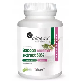   Bacopa monnieri Extrakt 50%, 500 mg - 100 VEGE Kapseln zur Unterstützung des Nervensystems