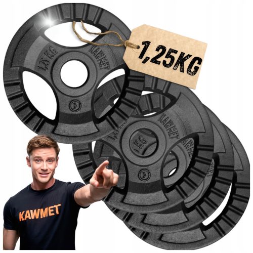  Set mit 5 kg Gusseisengewichten für Heim-Fitnessstudio, Fitness, 30,5 mm, 4 x 1,25 kg