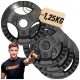  Set mit 5 kg Gusseisengewichten für Heim-Fitnessstudio, Fitness, 30,5 mm, 4 x 1,25 kg