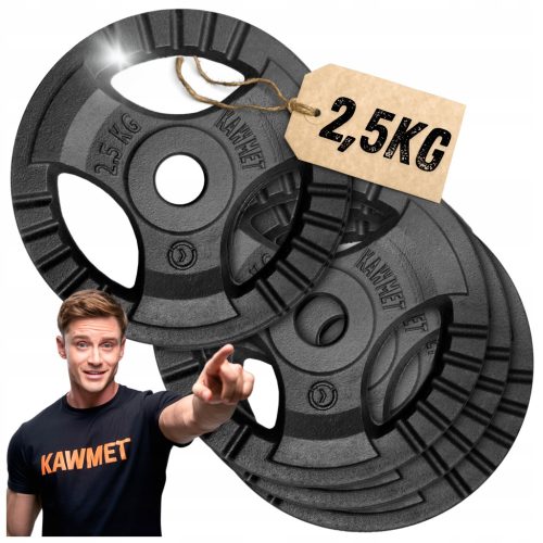  Set mit 10 kg Gusseisengewichten für Heim-Fitnessstudio, Fitness, 30,5 mm, 4 x 2,5 kg