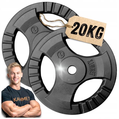  Set mit 40-kg-Gewichten aus Gusseisen, Lenker, Heim-Fitnessstudio, zum Trainieren von 2 x 20 kg