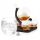  WHISKY-SET GLOBUS-KARAFFE 4 GLÄSER MIT GRAVIERUNG