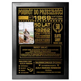  Poster im A4-Rahmen, Hochzeitstag, Jubiläumsgeschenk