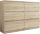  Mobene Moderne Kommode 140 x 30 x 77 cm, matte Sonoma-Eiche