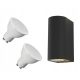  NS-Lighting Gartenwandleuchte schwarz GU10 10 W