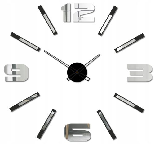 Dekorative Wandaufkleber Mirror Mase DIY XL GROSSE Spiegelwanduhr