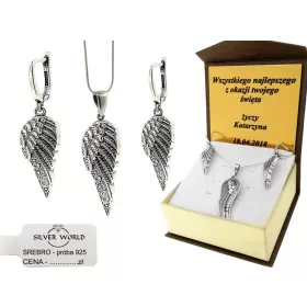  925er SILBER-Set. SWAROVSKI-Strasssteine. GRAVEUR
