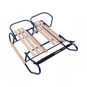    Traditioneller Metallschlitten CAMICCO-Schlitten mit nebeneinander liegenden Sitzen