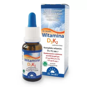   Dr. Jacob's Vitamin D3K2 MK-7 - Hochwertige Tropfen für starke Knochen und Immunsystem