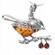  SPRAY-Vogelanhänger mit BERNSTEIN-Kette