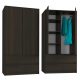  Mobene Moderner Kleiderschrank 90 x 180 x 55 cm Wenge-Schublade
