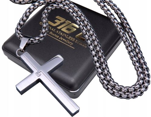  KETTE + SCHÖNES KREUZ, 316L CHIRURGENSTAHL