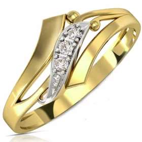  VERLOBUNGSRING AUS GOLD 585 14K ZIRKONIA 128-1 r19