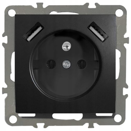 Steckdose, Wand USB Adelid schwarz