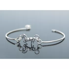  Einteiliges Silberarmband - Pferd 07