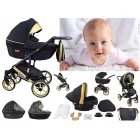    Babe Boss Uczio 4in1 Kinderwagen Schwarz, Grün, Silber, Graphit,