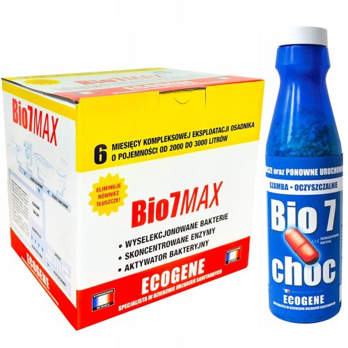  Bio 7 MAX 1kg BAKTERIEN für Kläranlagen 6 Monate | BAKTERIEN BIO7 MAX 2in1