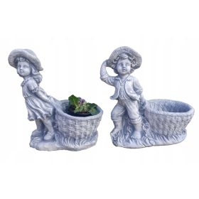  Gartenfiguren, Betonfiguren, Blumentöpfe, Kinder