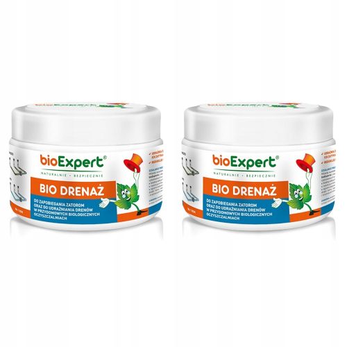  BioExpert Bio Drainage Abflussreiniger, Brunnenabflussreiniger, 2 Packungen