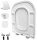  Perfecto Ovaler Toilettensitz, weißer Duroplast