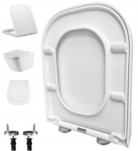  Perfecto Ovaler Toilettensitz, weißer Duroplast