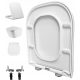  Perfecto Ovaler Toilettensitz, weißer Duroplast