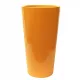  Blumentopf von Euro3plast, 33 cm x 33 x 61 cm, Durchmesser 33 cm, Kunststoff in Orange-, Gelb- und Goldtönen